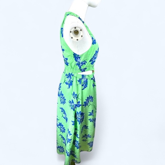 Likely NWT SZ O Karrica Green and Blue Floral  midi/ maxi Dress‎ - Picture 4 of 16